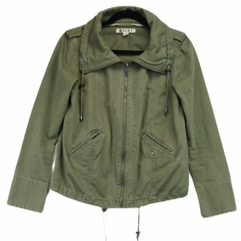✨Roxy S Army Green Jean Jacket